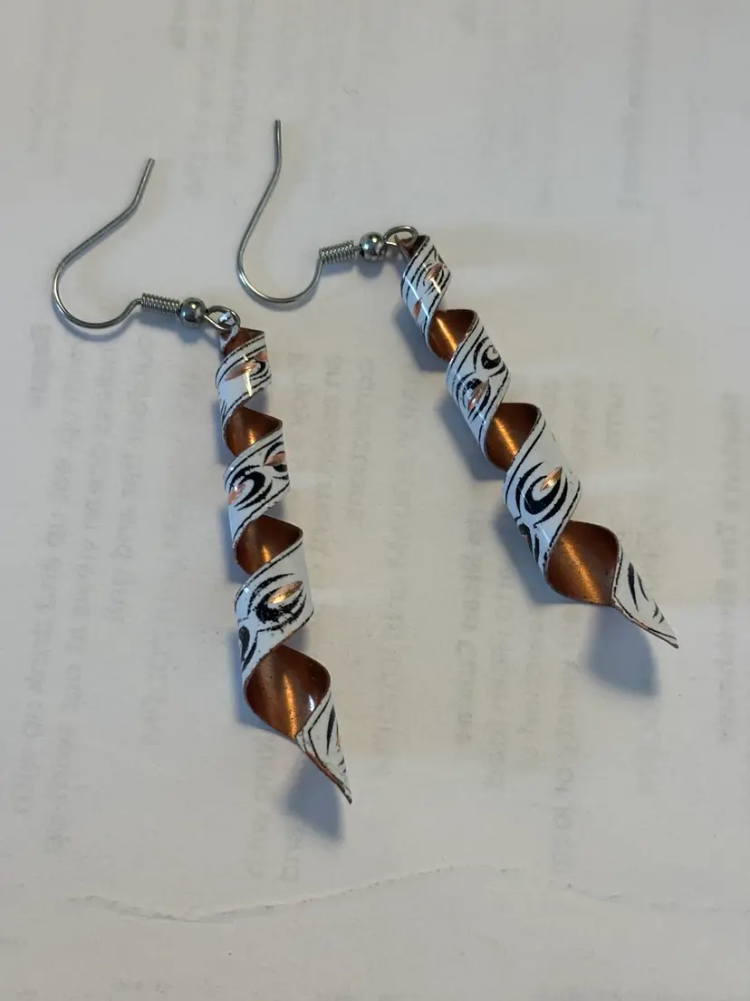 Handmade Hammered Copper Earrings Made In Puerto Rico