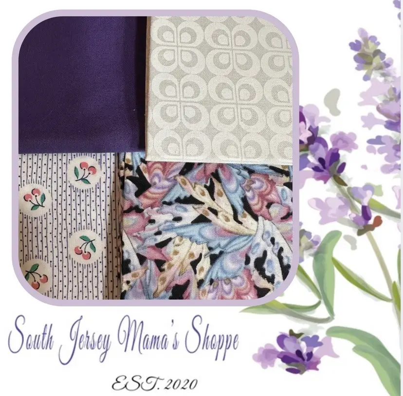 Set Of 4 Fat Quarter Purples