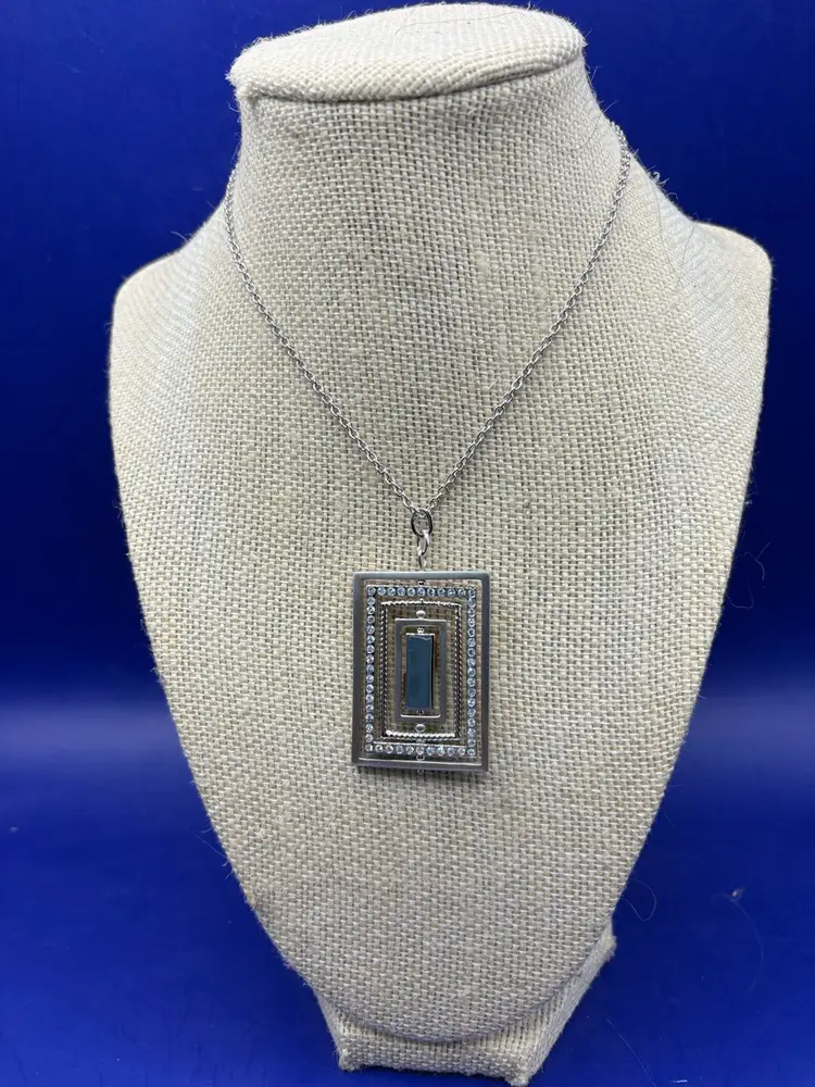 Touchstone Crystal Ask Around Silver Necklace