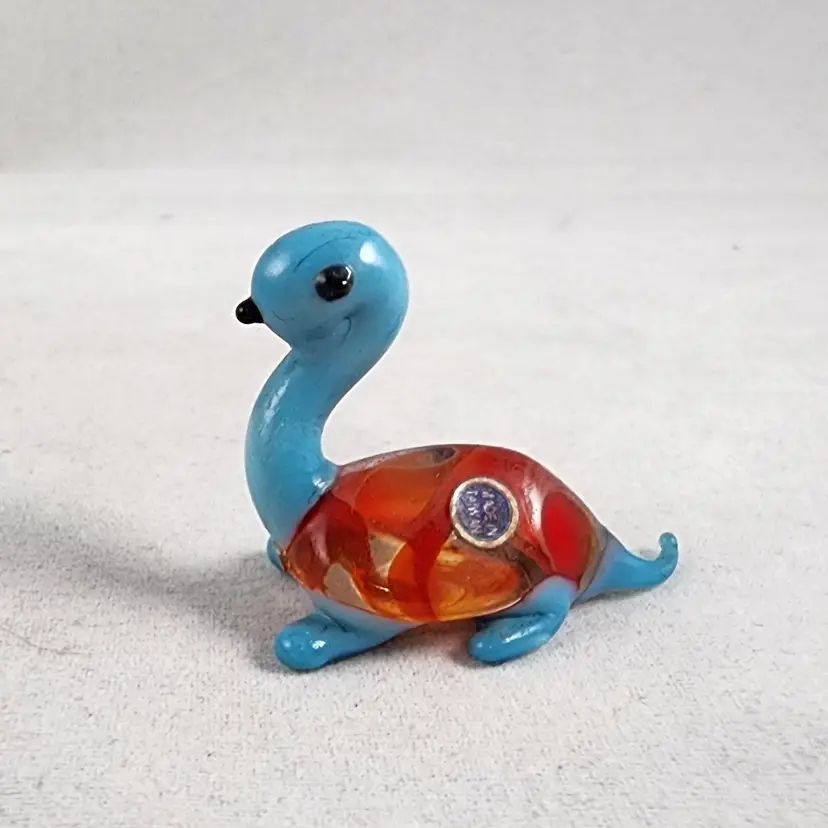 Lampworked Art Glass Turtle Miniature Figurine