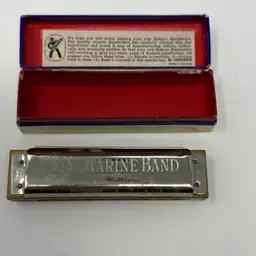 Hohner Marine Band Harmonica In Its Original Box
