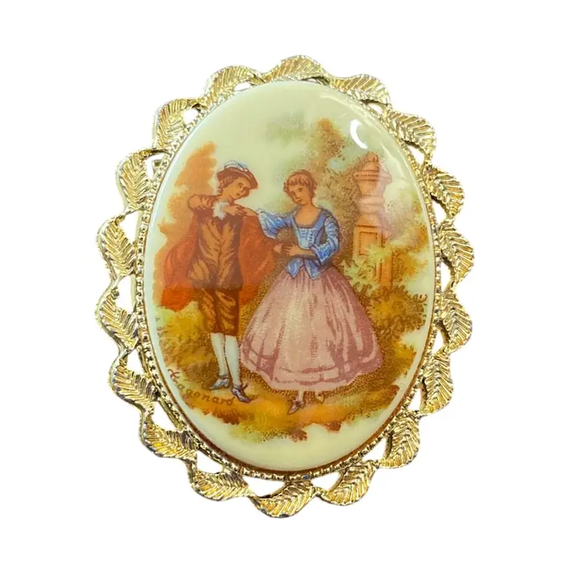 Brooch But Also Pendant- 2” X 1 1/2”