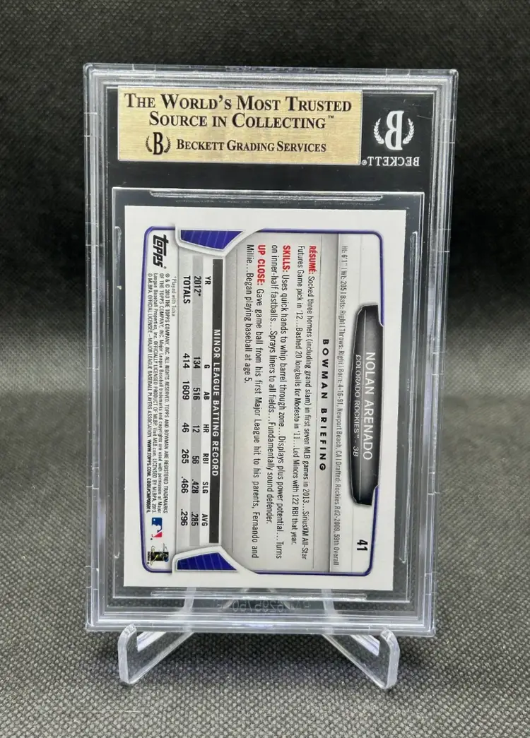 Nolan Arenado 2013 Bowman Draft Picks & Prospects Rookie Card BGS 9.5