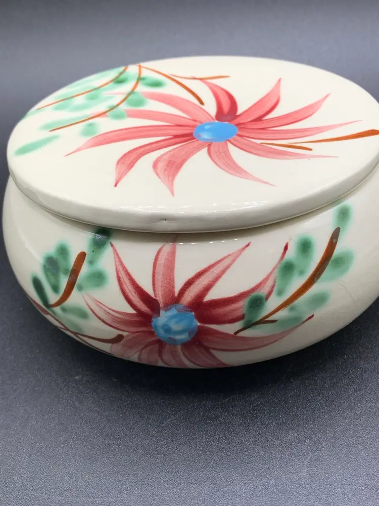 #01 Robinson Ransbottom Pottery RRP Rustic Ware Covered Dish Dresser Box Roseville