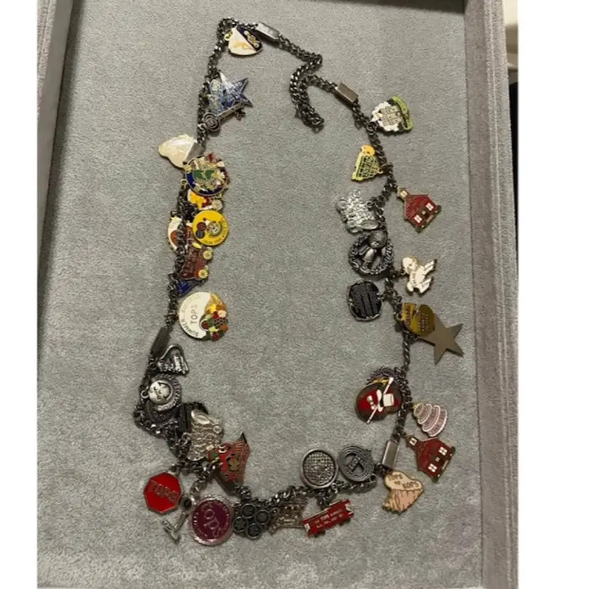 Vintage Tops Charm Necklace