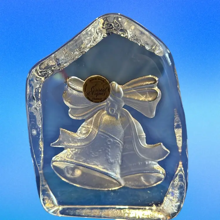 1999 Crystal D' Arques Lead Crystal Bell Paperweight