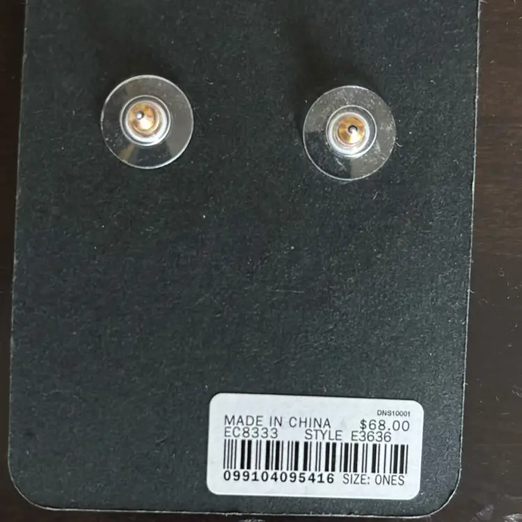 JC Crew Crystal And Faux Pearl  Pierced Earrings. New On Card