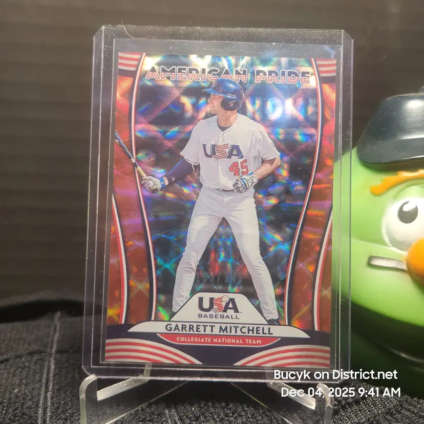 2020 Donruss Team USA - Garrett Mitchell Milwaukee Brewers 133/149