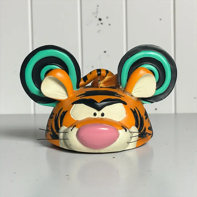Disney Parks Tigger Ear Hat Holiday Ornament Winnie The Pooh Resin AS IS READ Ear has been repaired. See pics.
