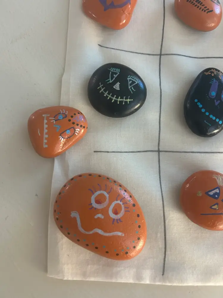 Tic Tac Toe - With Travel Bag - Handmade