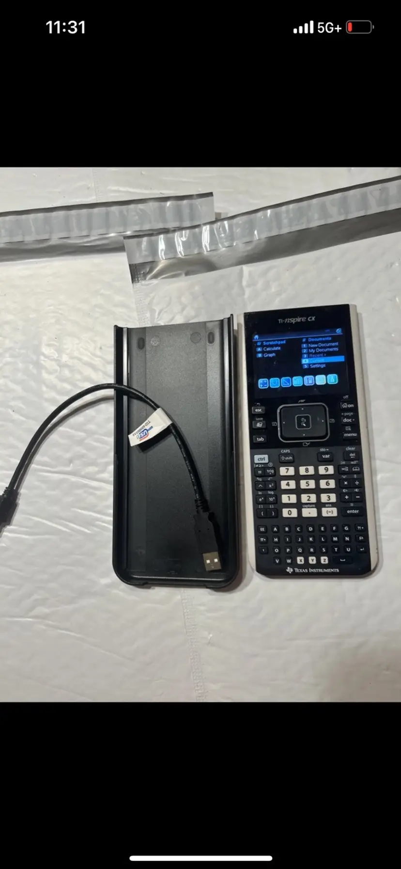 Texas Instruments TI Nspire CX Graphing Calculator With Cable Tested Calculus