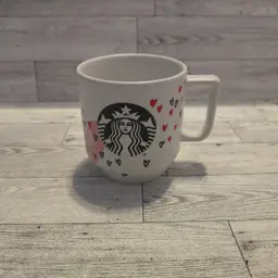 #01 - Starbucks Coffee Mug Hearts 12 oz. 2016