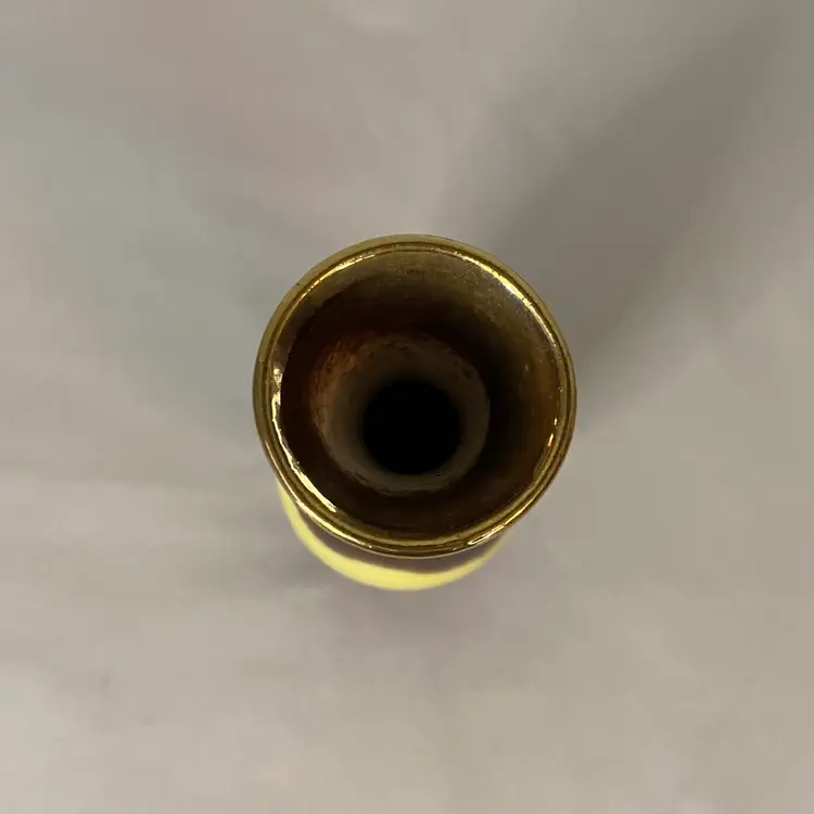 Vintage Bay Keramick West German gold, white & yellow vase