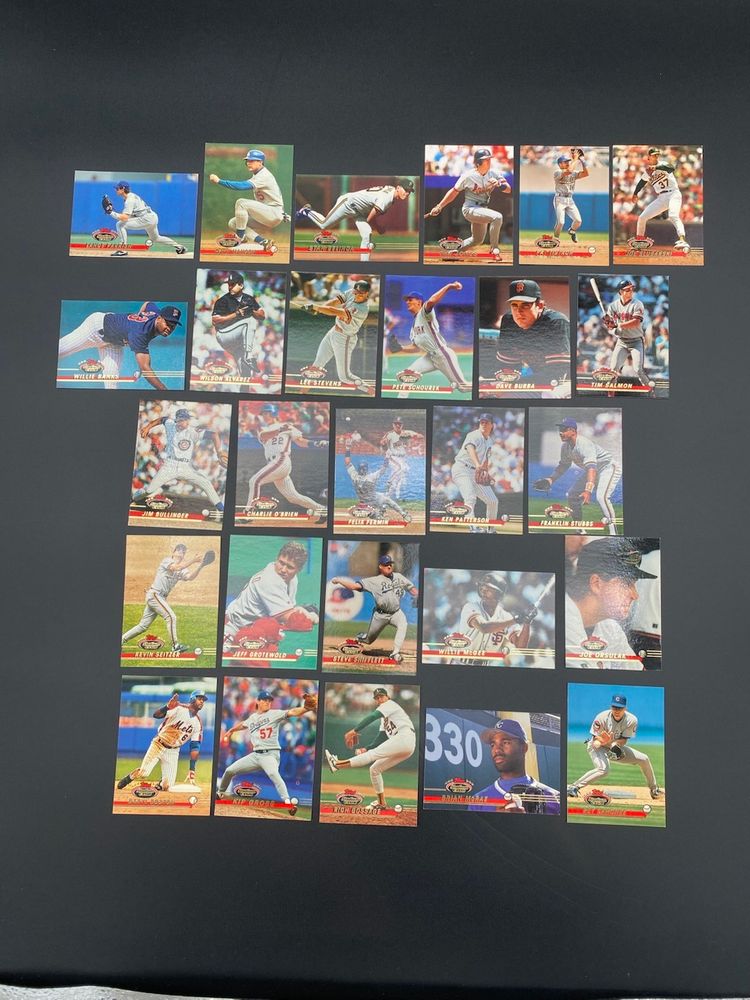 Topps Stadium Club 1993 MLB Mixed Lot of 27 Different Trading Cards