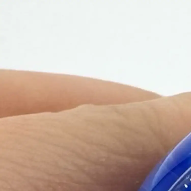 Blue & White Feather Design Glass Small Vase Signed Iorio