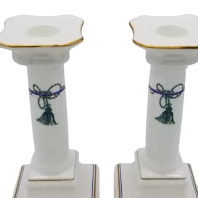Candle Holders Vintage Villeroy & Boch Tassle Design Made In France