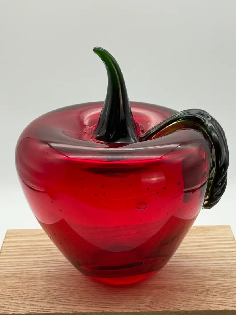 Art Glass Red Apple