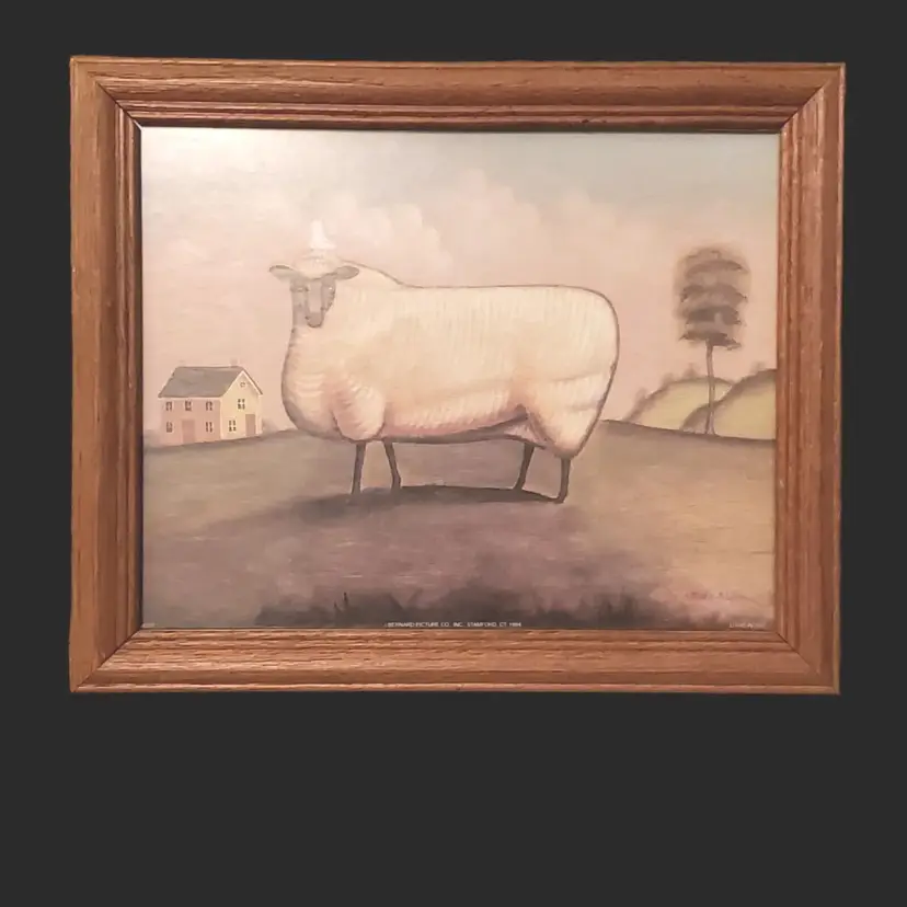Steven Klein SHEEP Framed Print Bernard Picture Co 1984 - 11 5/8" X 9 1/2" READ