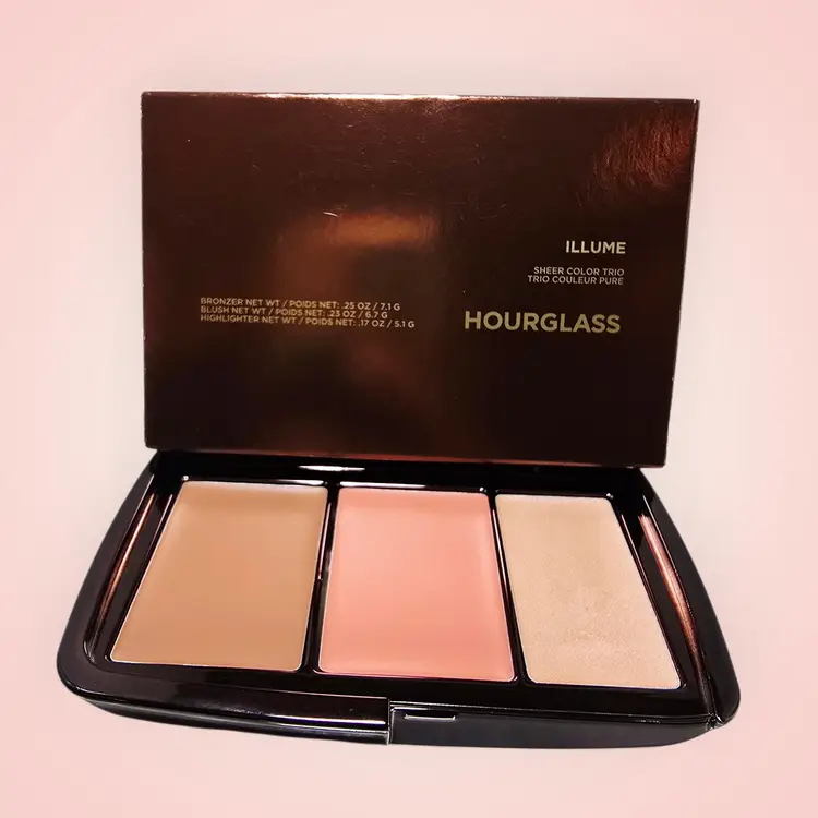 New Hourglass ILLUME SHEER COLOR TRIO Bronzer Blush Highlighter palette