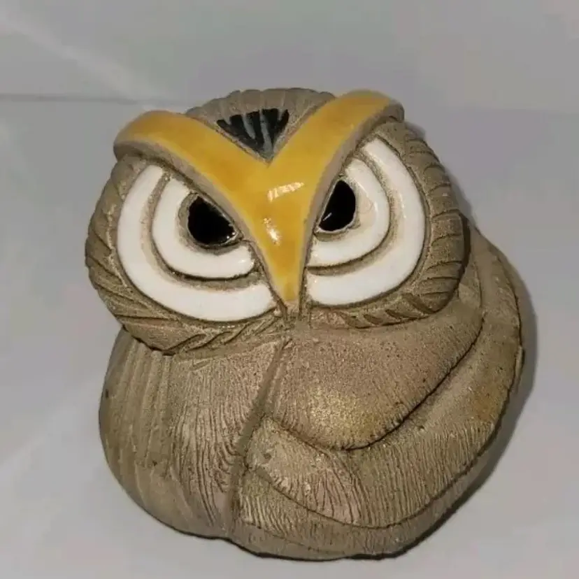 Vtg Wise Old Owl Retired Figurine • Artesania Rinconada DeRosa Uruguay 1982-2000