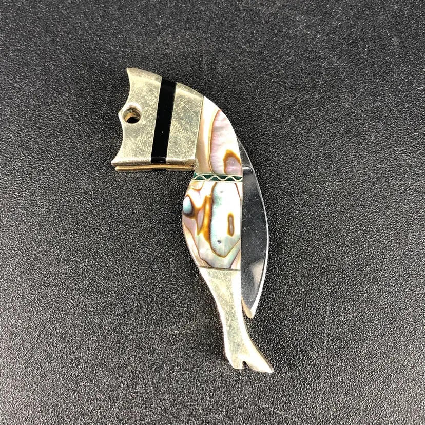 Vintage Abalone Shell Burlesque Leg “Steppin Out” Pocket Knife