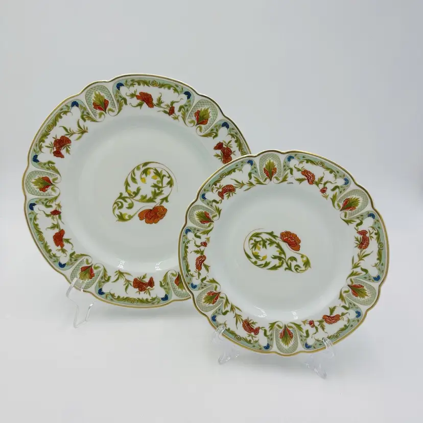 Charles Haviland Limoges Dinner and Salad Plates France Porcelain Set Vintage