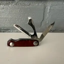 Vintage Leather Multi-Tool Pocket Knife