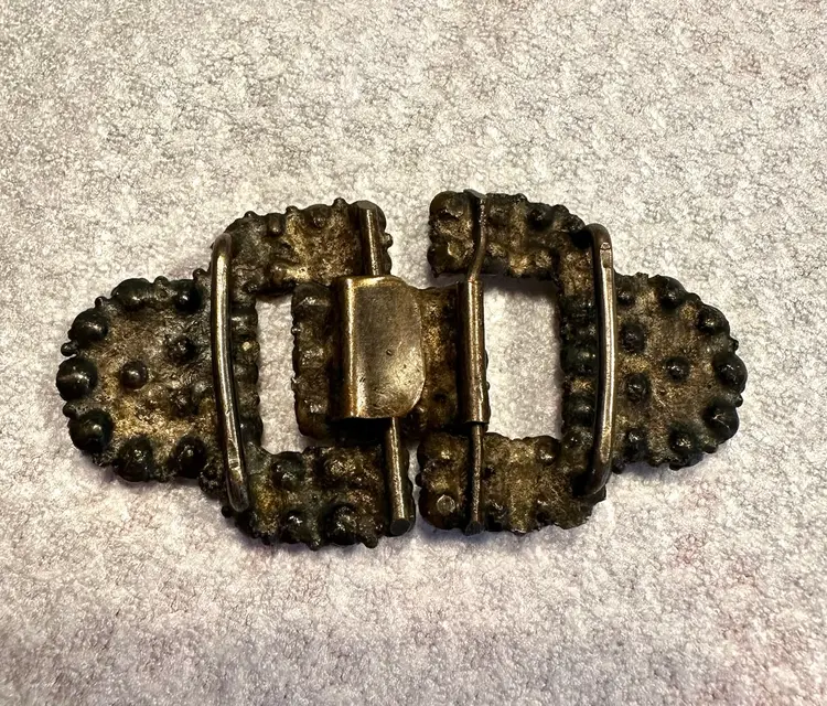 Antique Victorian 2pc Buckle Paste Stones