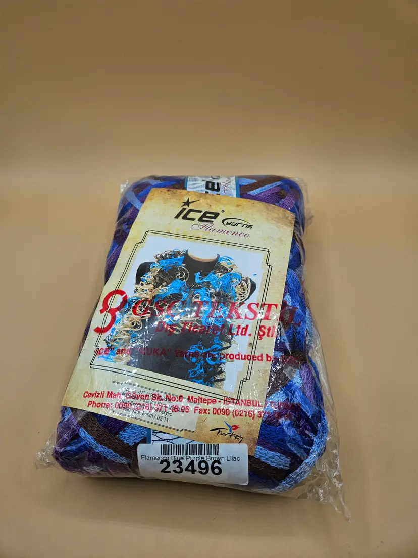 NIP 4 Skeins purple blue variegated Ice Yarn