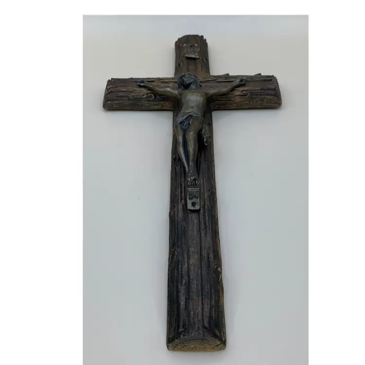 12” Crucifix Cross Jesus Resin Cross With Metal Jesus