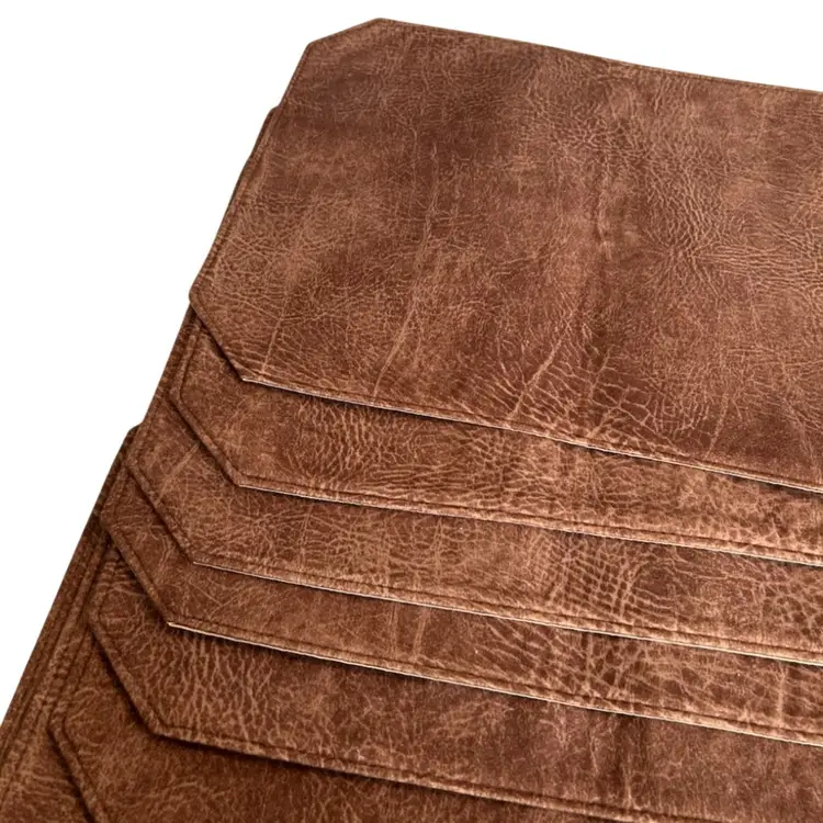 Set Of 8 Suede Style Pattern Placemats 
@17x12 With 8 Matching Napkins @17x17