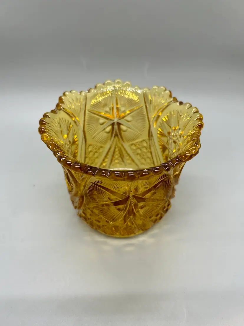 2326 Kemple Glass Open Sugar Bowl In Amber