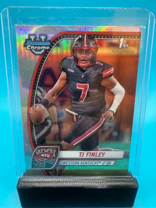 TJ Finley 1st Bowman Chrome U Refractor Western Kentucky Hilltoppers