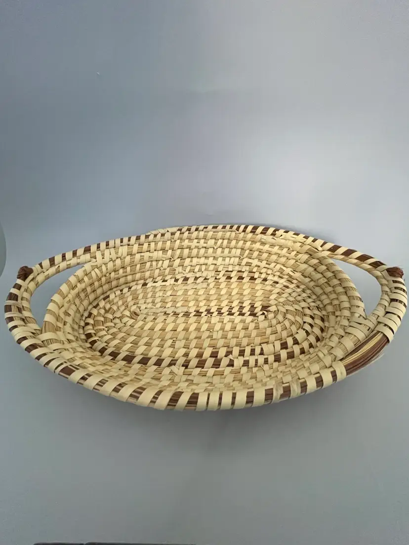 Carolina Sweetgrass Single Loop Bread Basket - Charleston - 14” Long (Low Country )