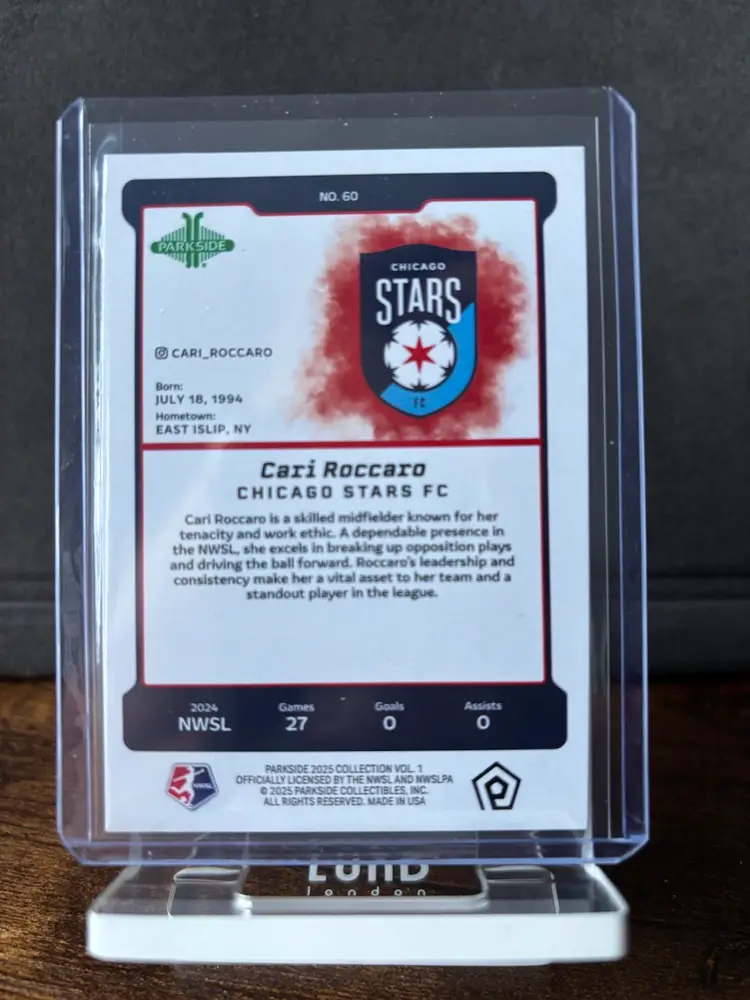 #60 Cari Roccaro 2025 Parkside NWSL Collection - Shimmer
