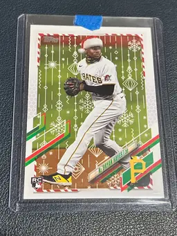 2021 Topps Holiday - Ke'Bryan Hayes SP Variation Parallel Santa Hat Pittsburgh Pirates