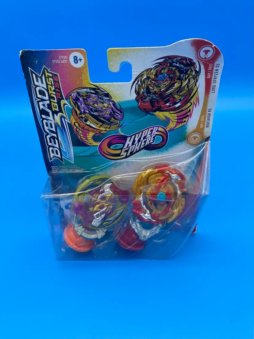 BeyBlade Burst Rise Hyper Shere Two-Pack - Roktavor R5 & Lord Spryzen S5 - New