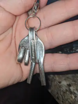 Peace sign key chain
