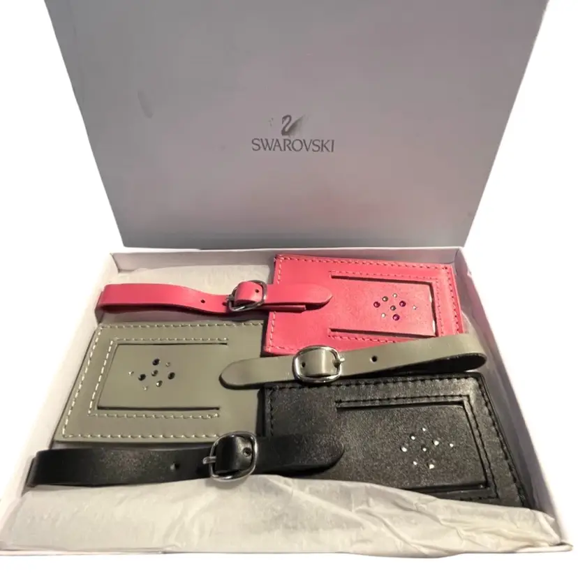 Swarovski 3pc Luggage Tags BNIB