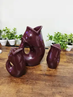 GURGLEPOT Fish Purple Pitcher Salt and Pepper Set