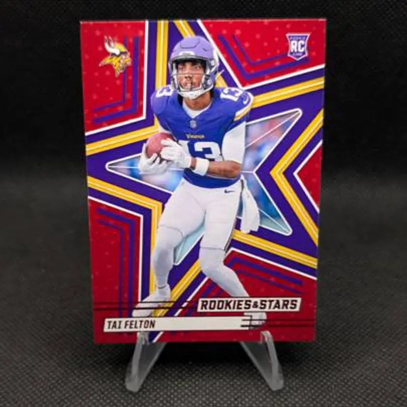 Tai Felton 2025 Rookies & Stars Red Rookie Card RC #181 - Minnesota Vikings
