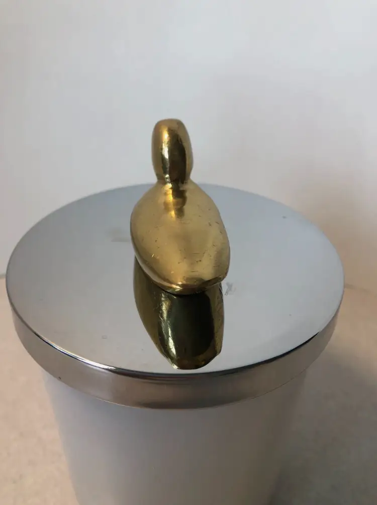 Vintage Valleau Solid Brass Miniature Duck Figurine