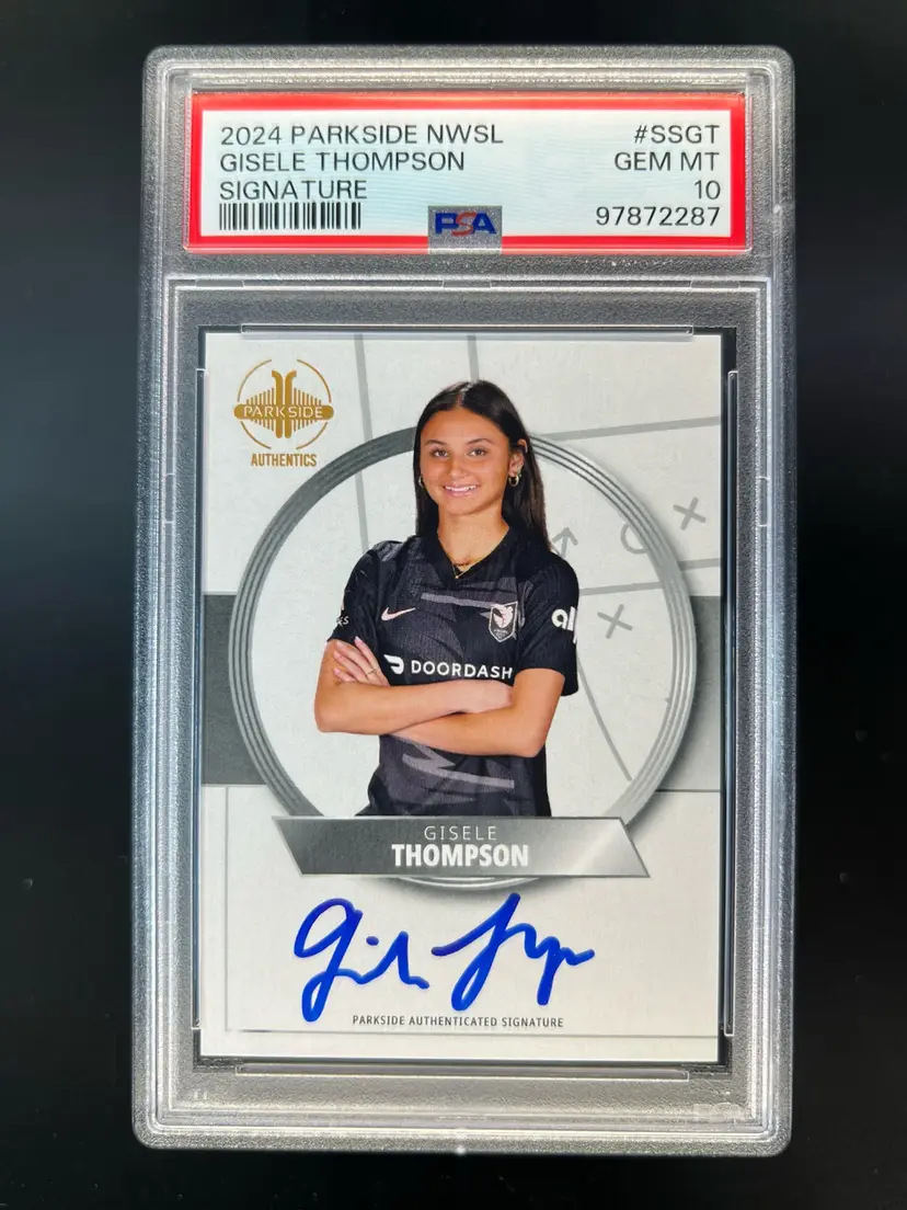 Gisele Thompson 2024 Parkside NWSL Signature Series Autograph /399 PSA 10 Angel City Soccer Card