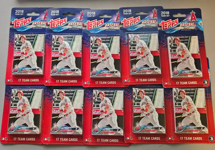 10x sealed 2018 Topps Angels team sets with Ohtani rookie
