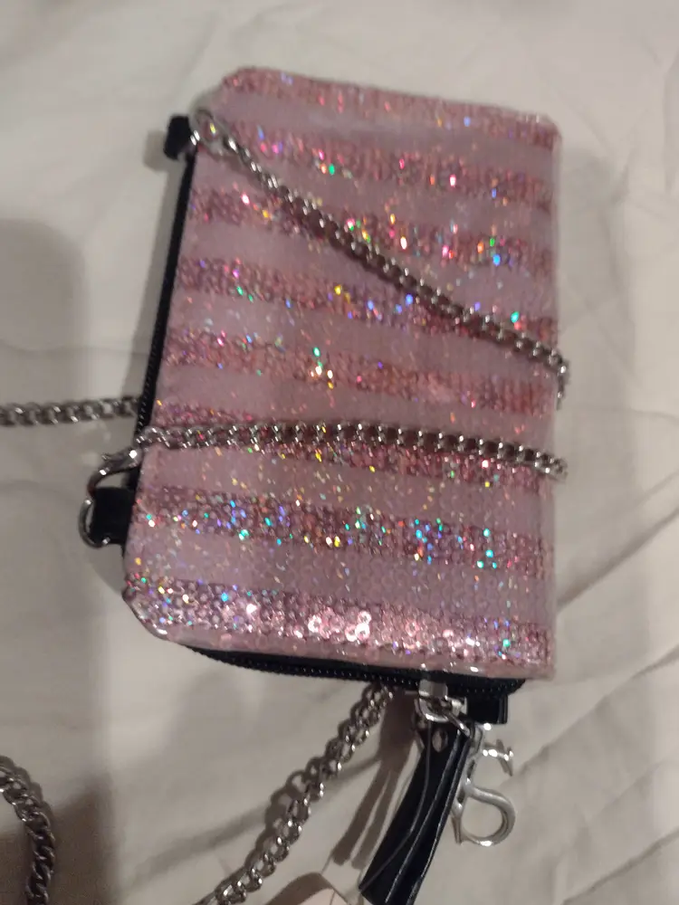 Pink sparkly Victoria's Secret purse new with tags