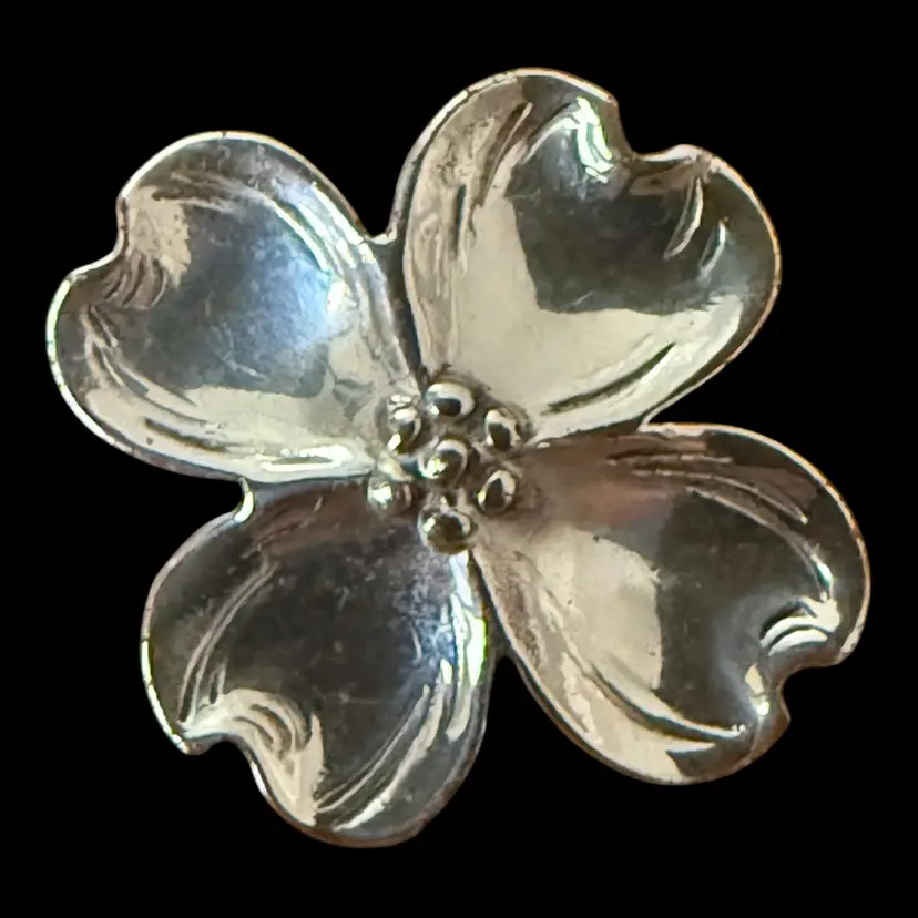 Lang Sterling Silver .925 Dogwood Flower Brooch .75”