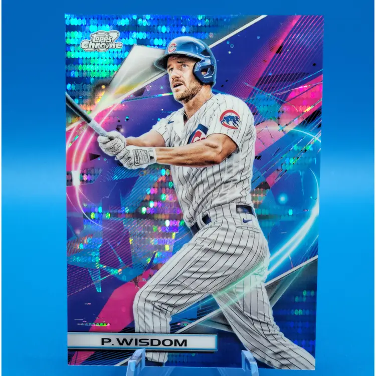 Patrick Wisdom 2022 Topps Cosmic Chrome Blue Moon Refractor /99 Chicago Cubs