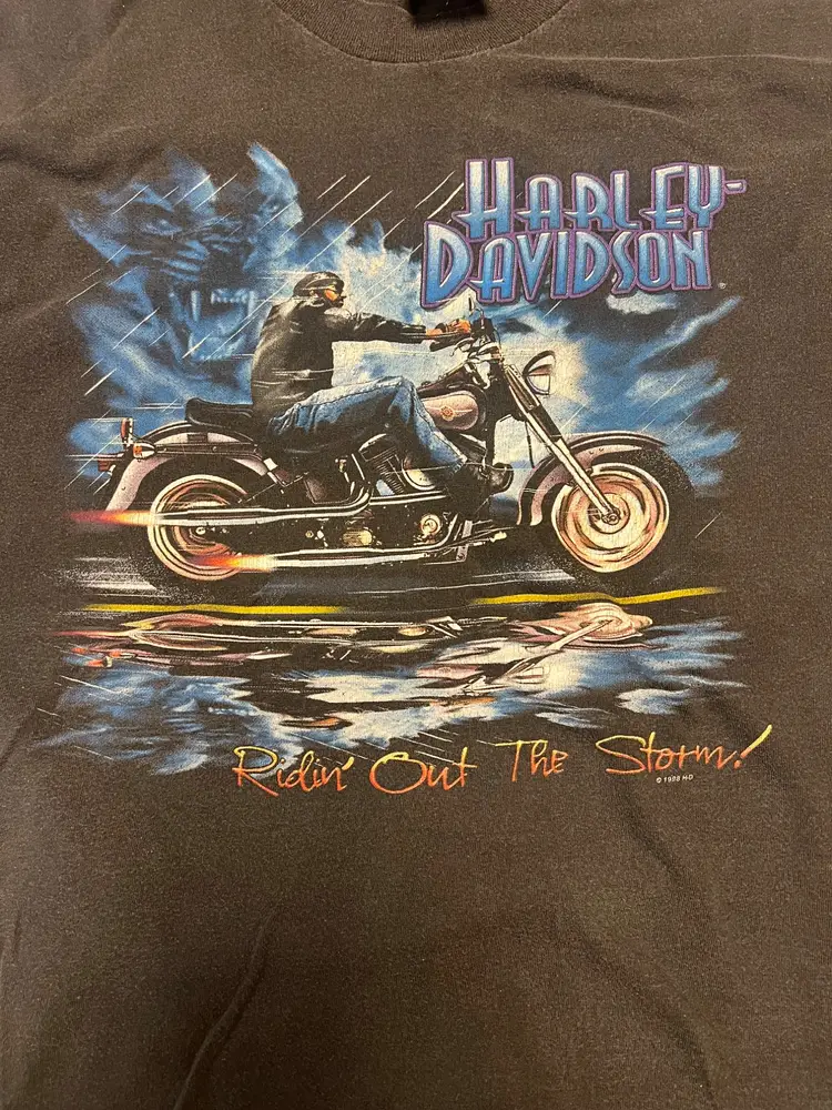 1998 Harley-Davidson Ridin’ Out the Storm Tee XL Barnett El Paso TX Double-Sided