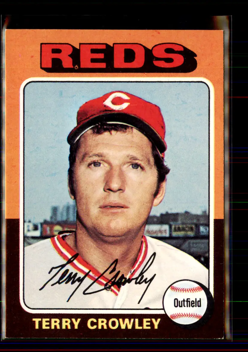 Terry Crowley 1975 Topps #447 - Cincinnati Reds - (pk4-302)