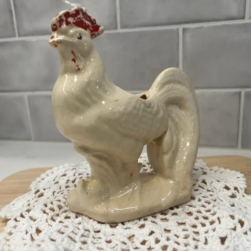 Vintage Rooster Planter, rooster planter farmhouse decor